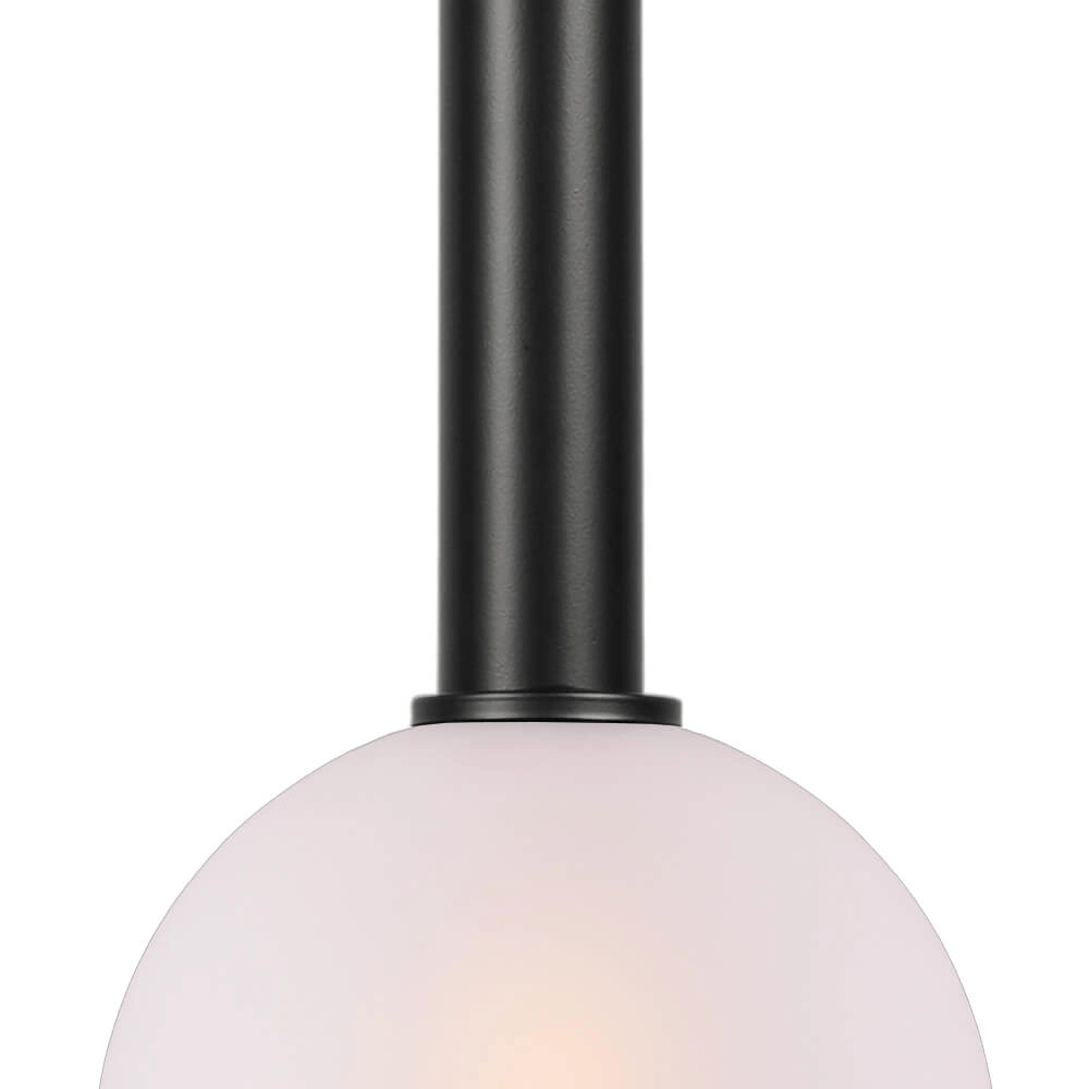 Hanging lamp Ø 20cm Bella 2 Black with matt white glass Masterlight 8718121334332