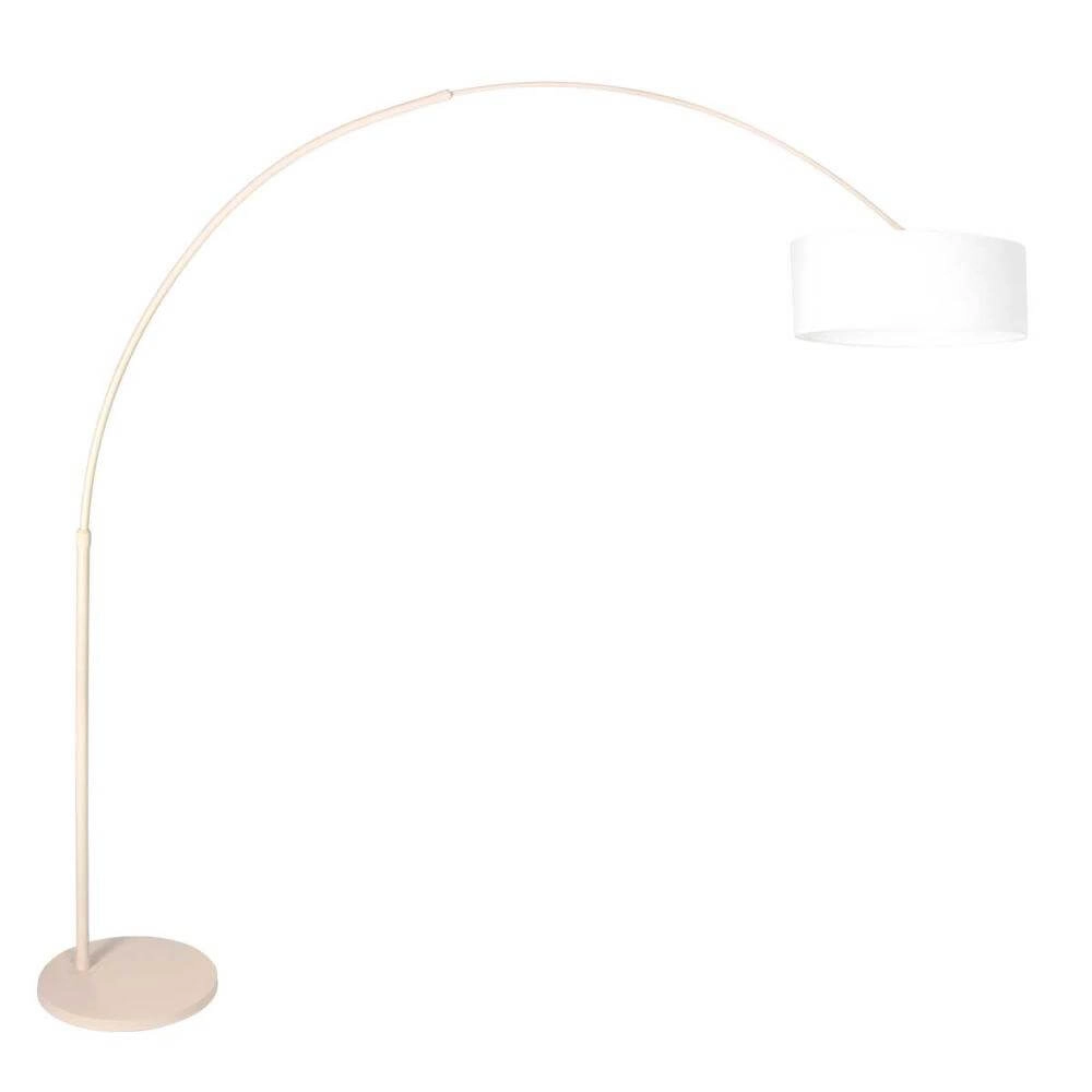 Arc lamp Sparkled Light cream with shade white Ø 50cm