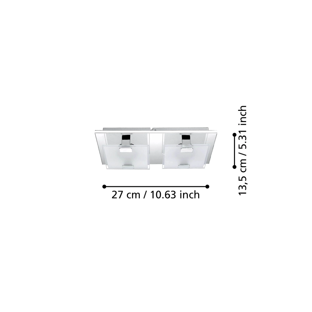 Modern ceiling lamp Vicaro 2-light chrome Eglo 9002759933128