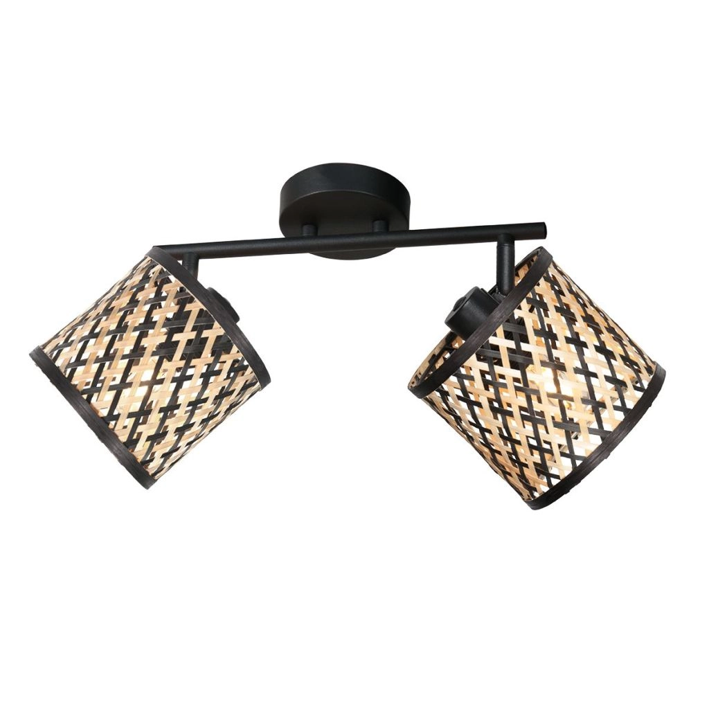 Ceiling lamp 2-lights Sumba with bamboo shades Ø12cm Steinhauer 8712746182828