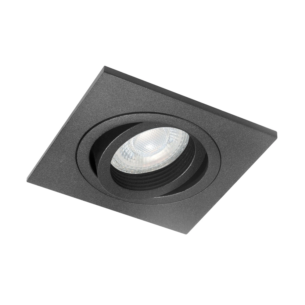 Recessed spotlight Downlights Square Black