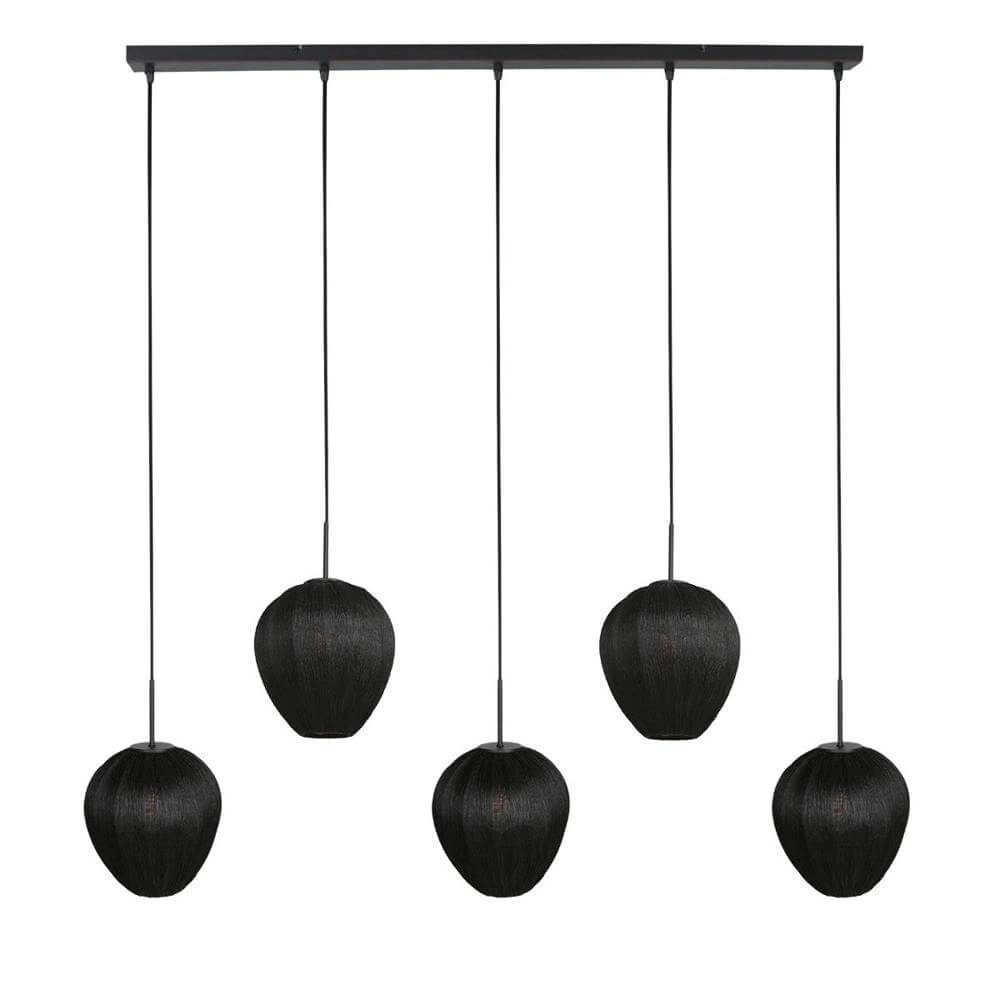 Pendant lamp HaloSwap with 5 black caps