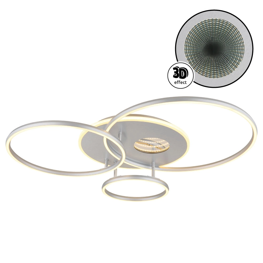 Modern ceiling lamp Invertina silver grey 90cm Globo 9007371575404
