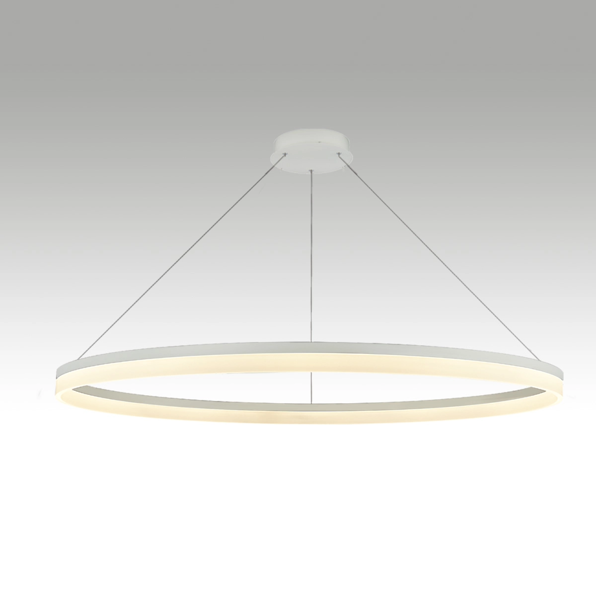 Sleek pendant lamp Ara Ø 150cm white