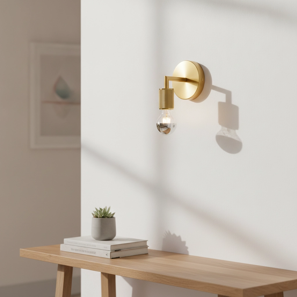 Minimalist wall lamp Royal gold