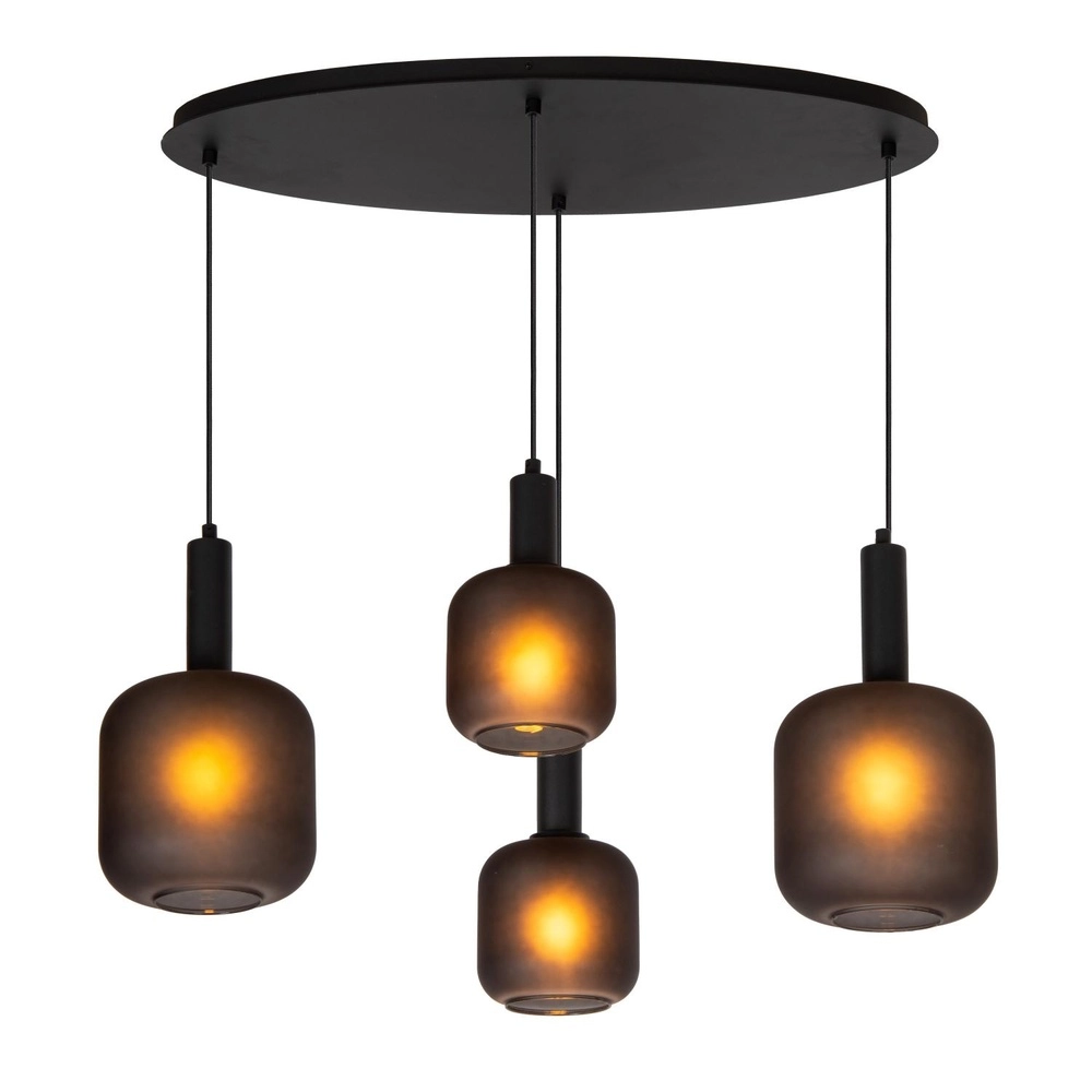 Black pendant lamp Eloise 4-light Lucide 5411212452474