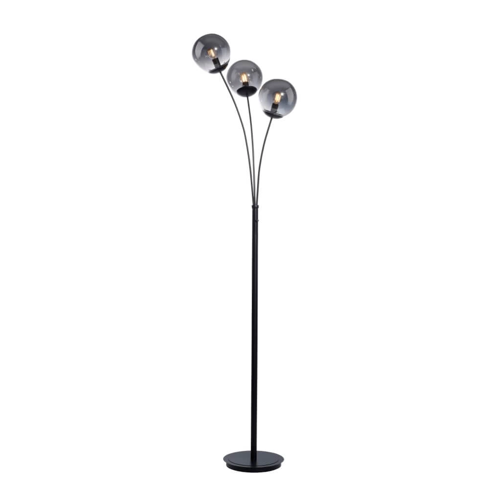 Black floor lamp Big Widow 3-light Just Light 4043689988388