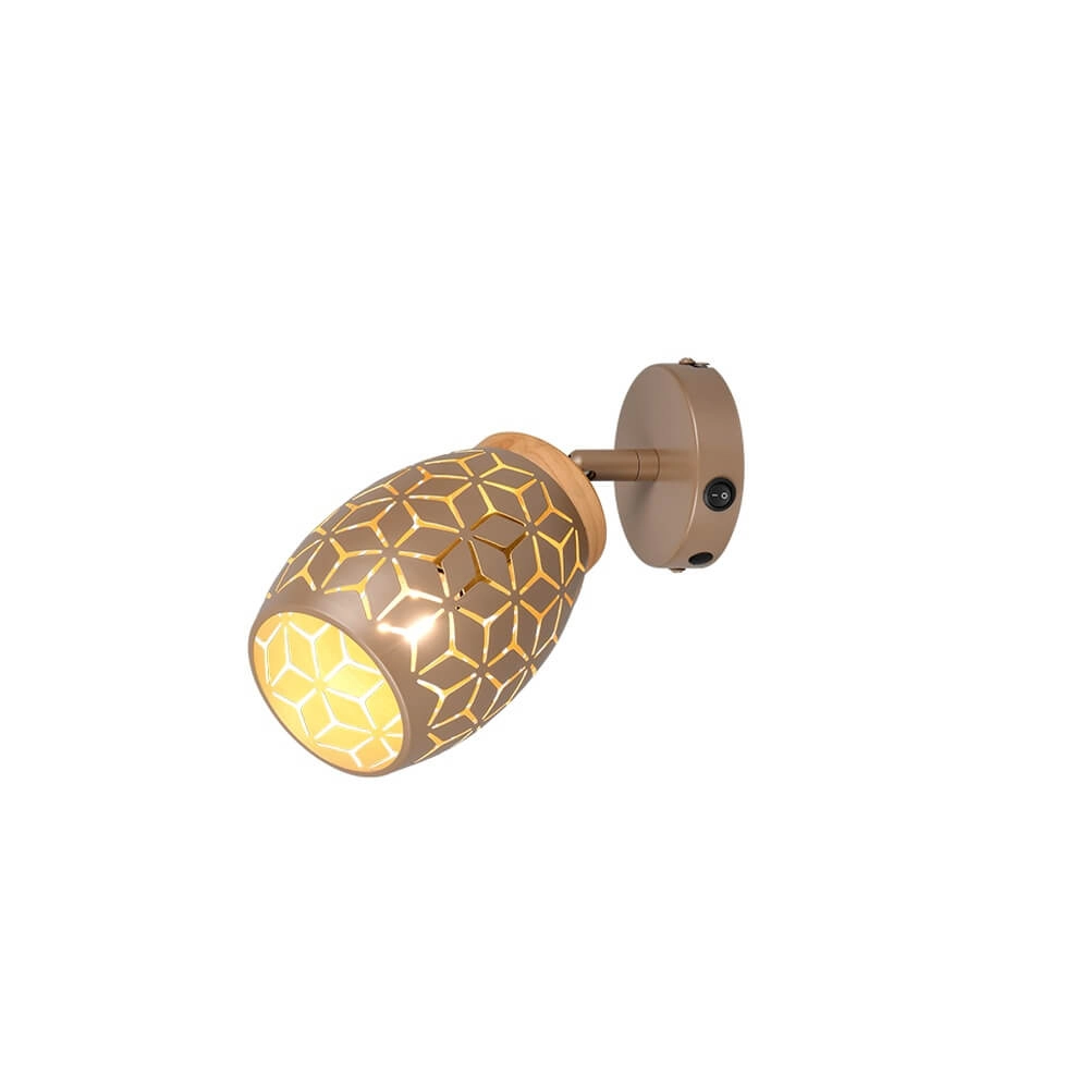 Surface-mounted spot Bidar coffee brown