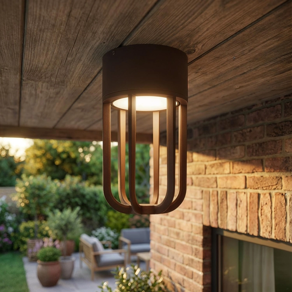 Ceiling lamp Wells Rusty brown Lucide 5411212334107