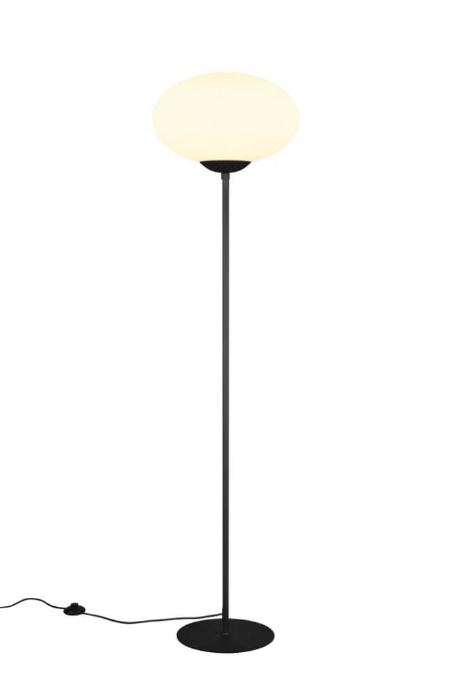 Floor lamp Fomento Ø 40cm - black with white glass