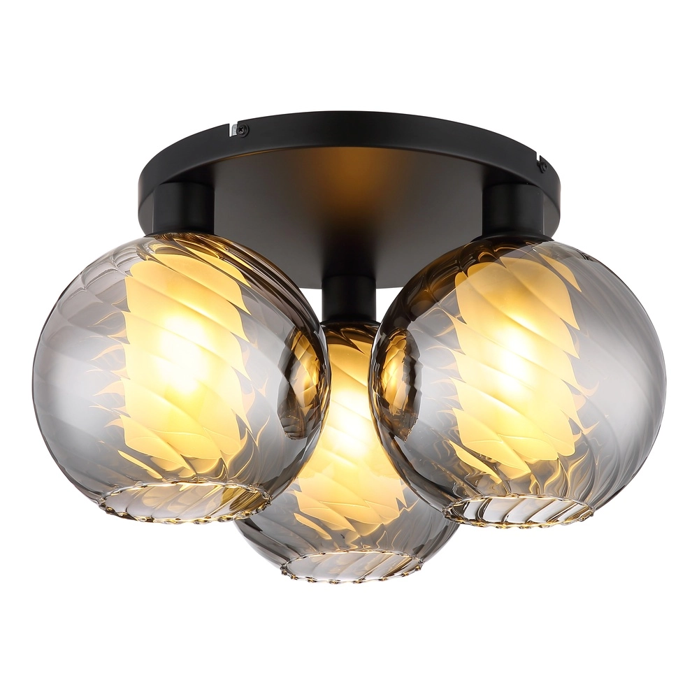3-light ceiling lamp Ulf Black