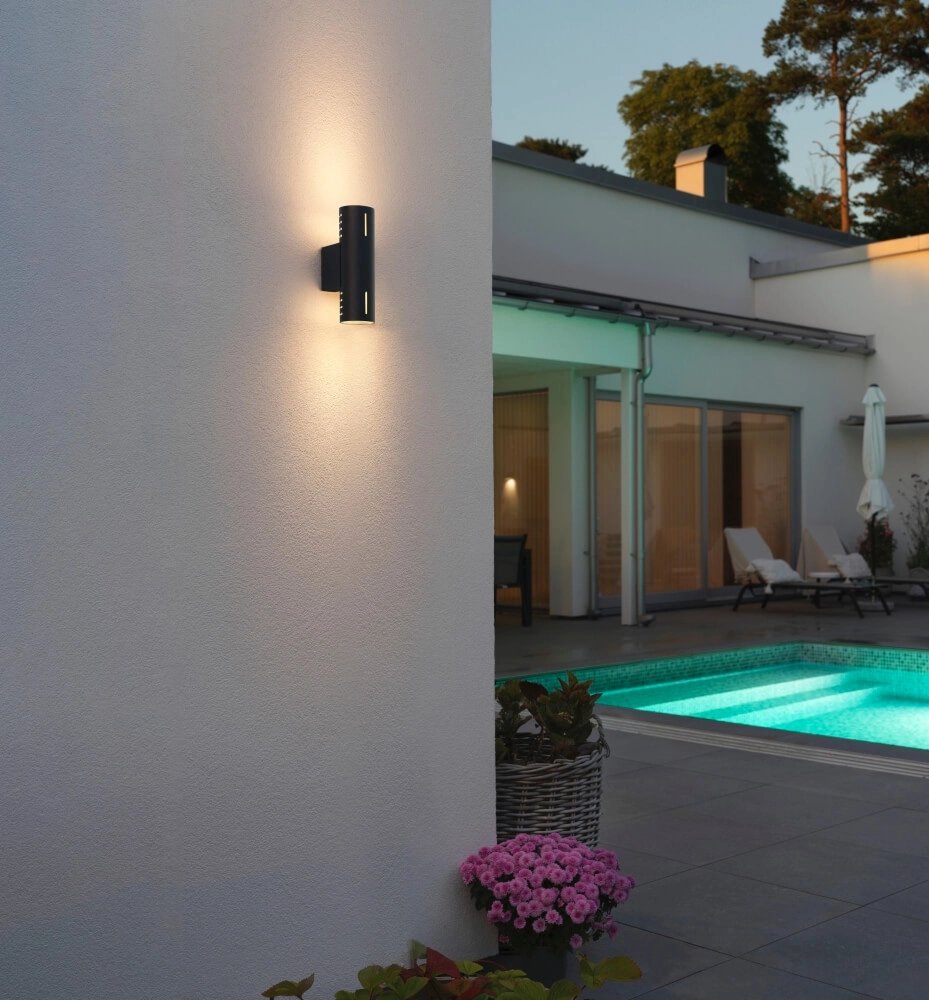 Design wall lamp Cuneo black with white glass KonstSmide 7318303657528