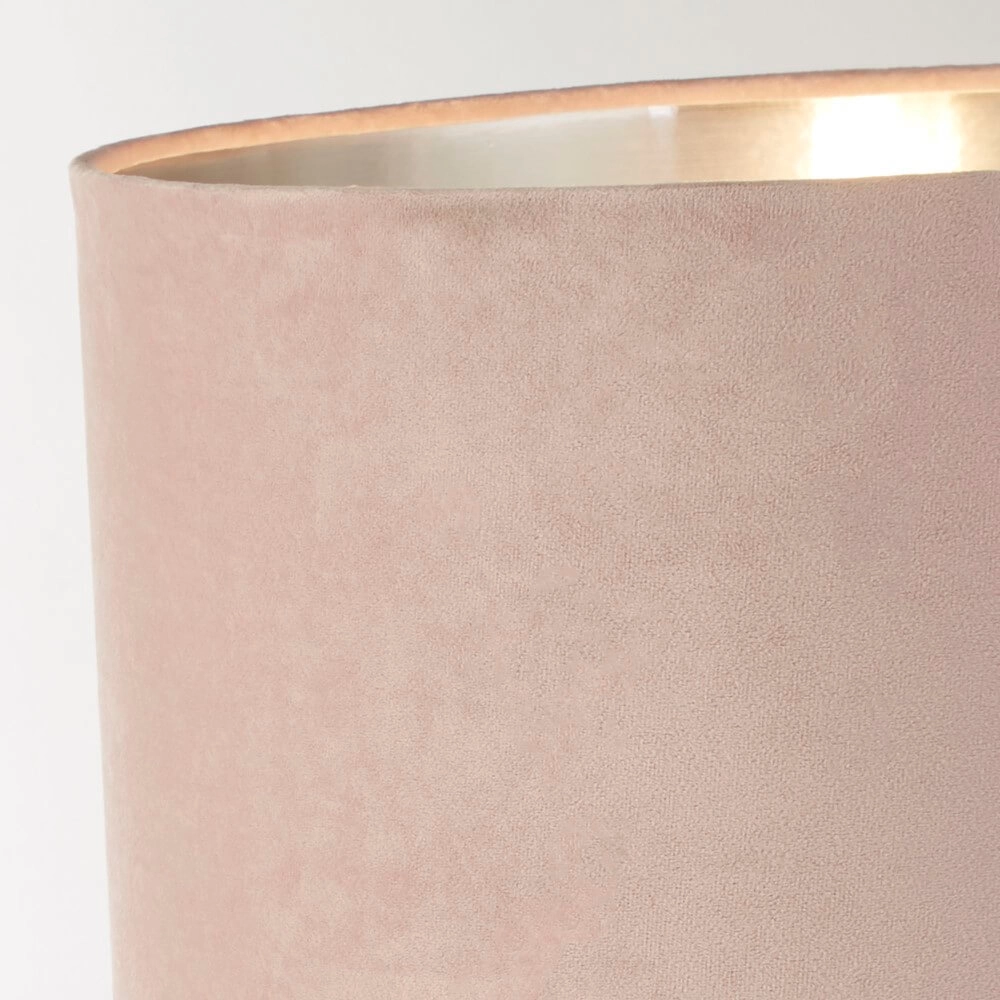 Table lamp chrome Whitby with pink hood Searchlight 5053423257655