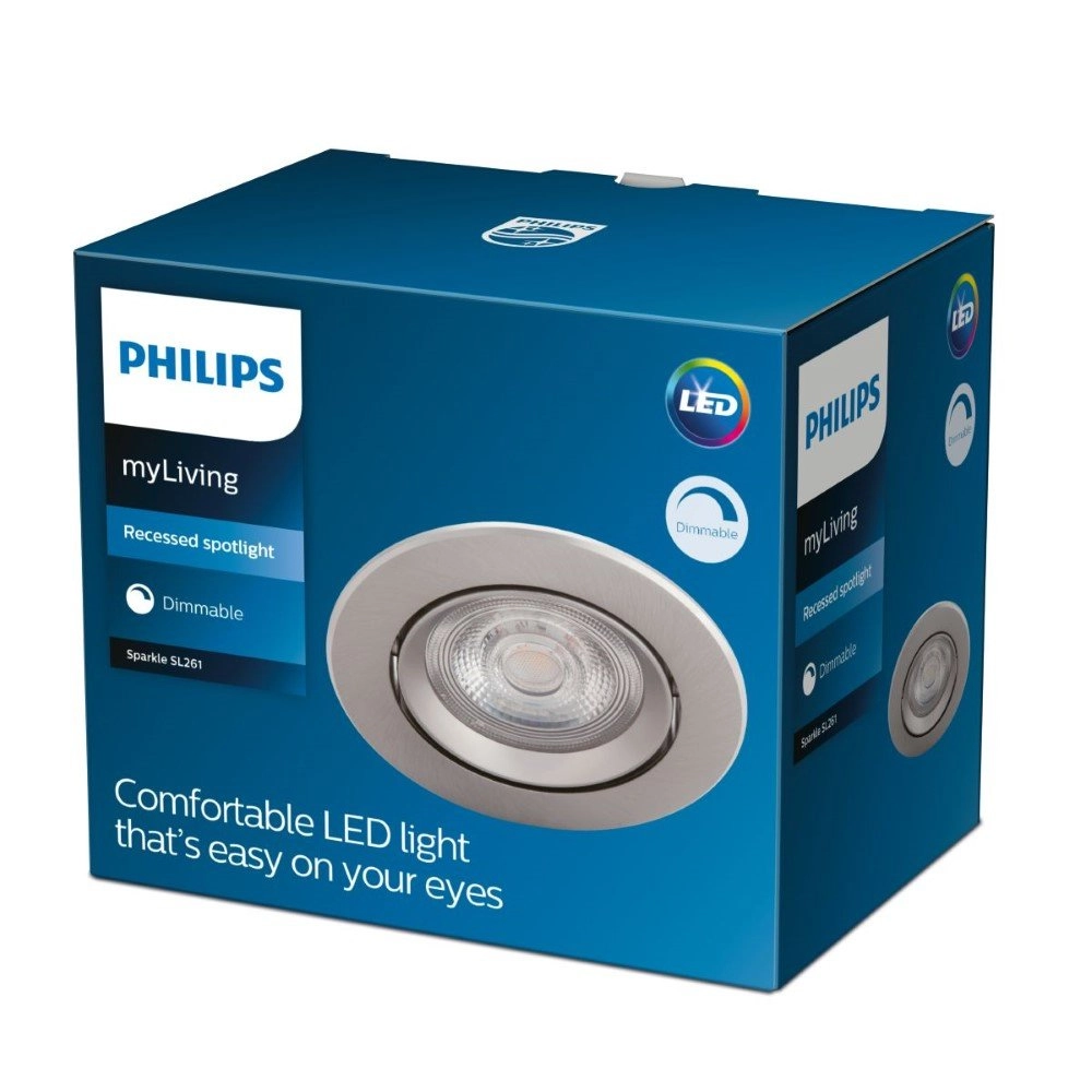 Led spot Sparkle 5w - 2700K - 8.5cm metal gray Philips 8718699755621