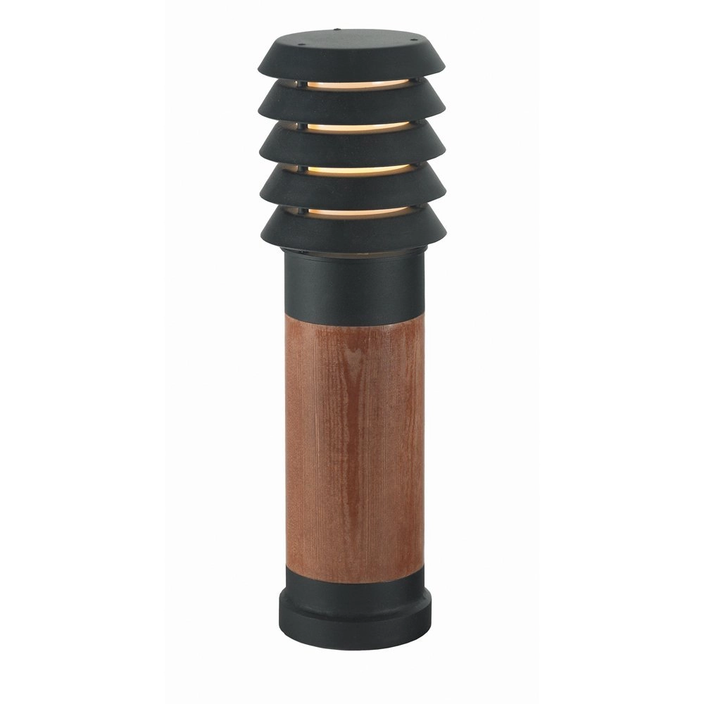 Rural terrace lamp Selhalm 49cm black with wood