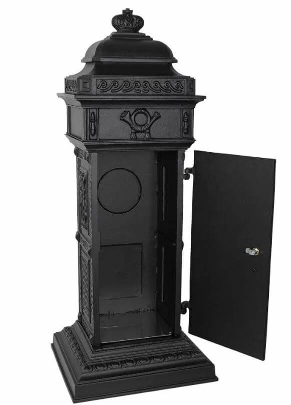 Mailbox Postbox Gigant B10B column - black KS Verlichting 8714732524742