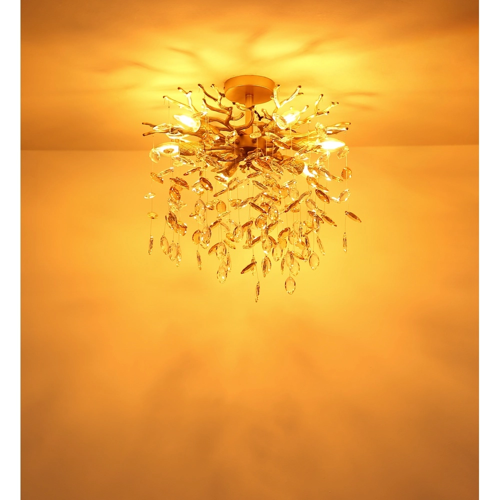 Ceiling lamp Queena gold Ø 50cm Globo 9007371531653