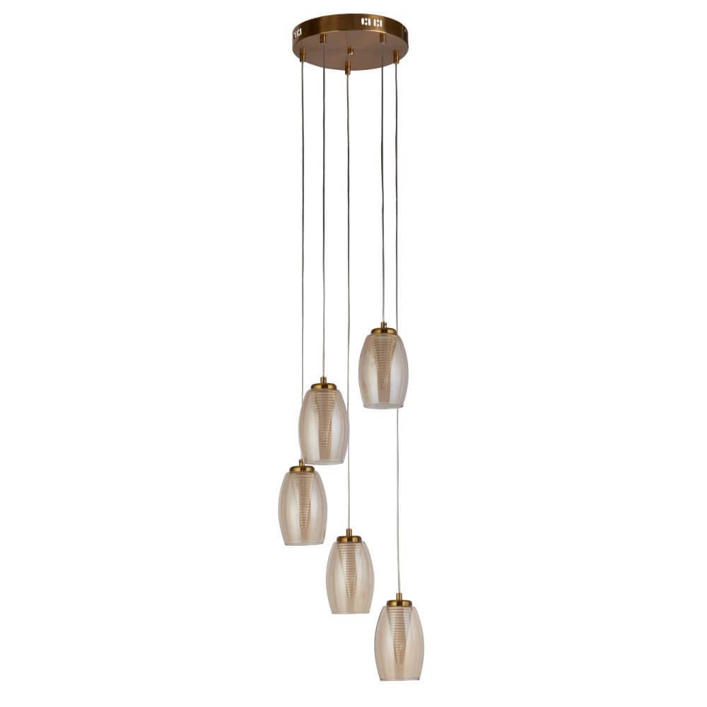 5-light pendant lamp Cyclone bronze Searchlight 5053423243221