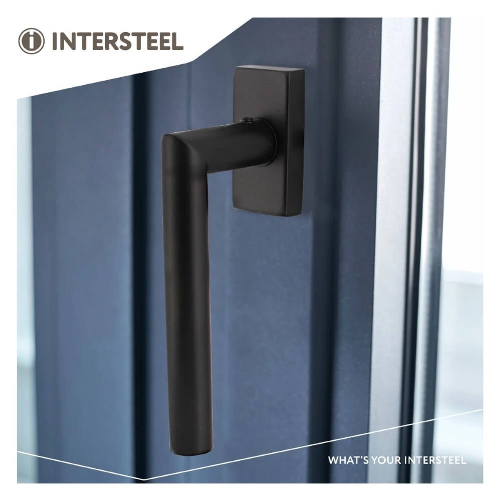 Window handle Jura Rectangular rosette black Intersteel 8714186562284