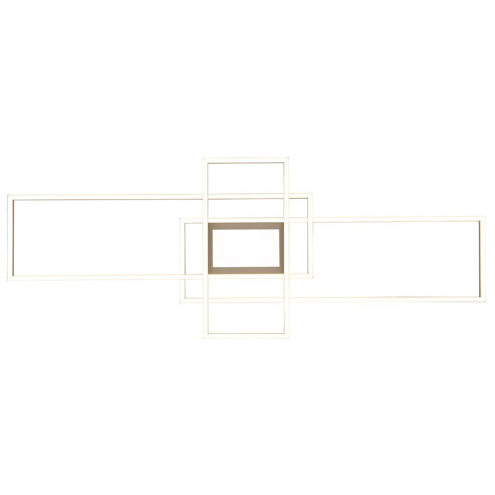 Sand brown ceiling lamp Saunders elongated Globo 9007371593354