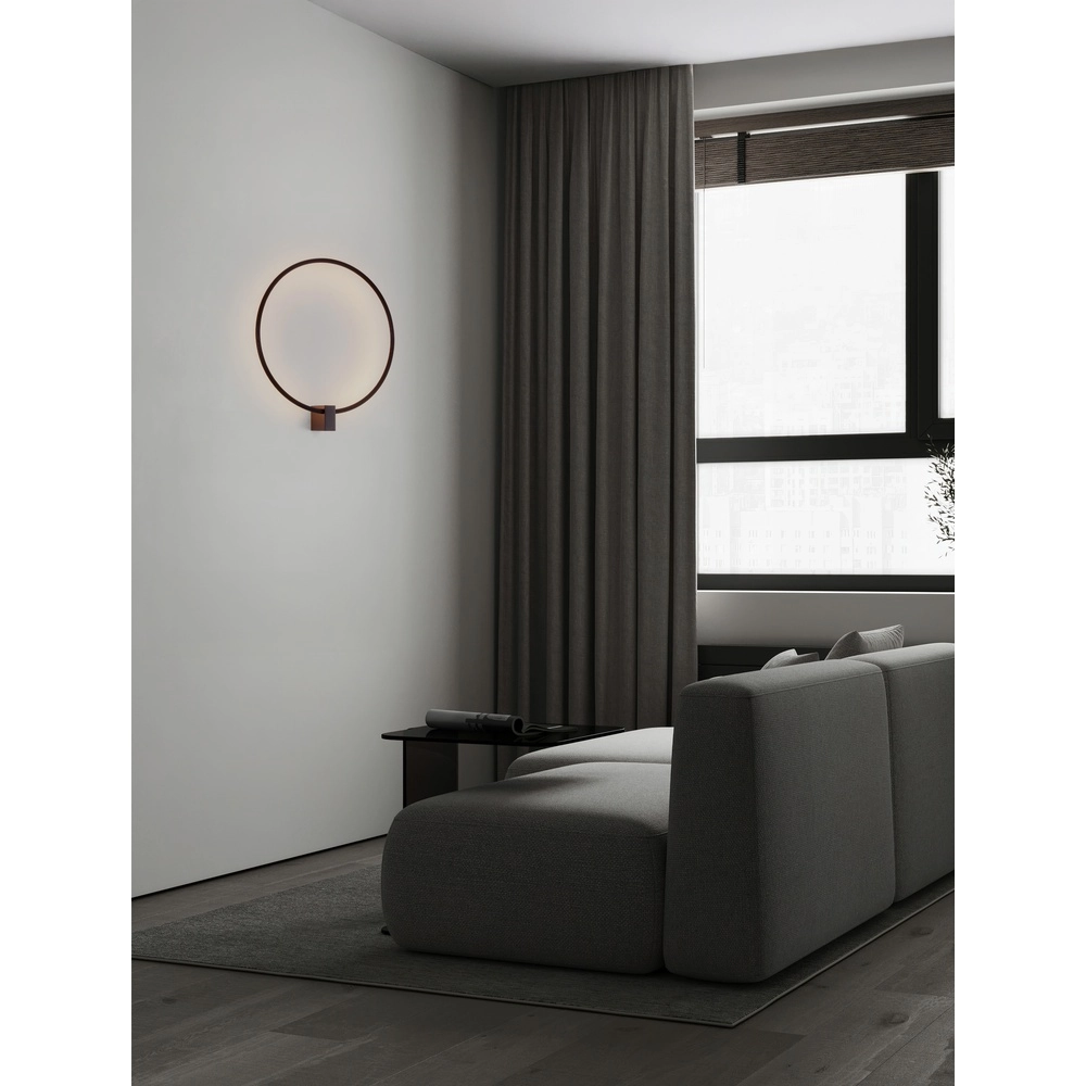 Round wall lamp Cercio black Lyora 5212017473677