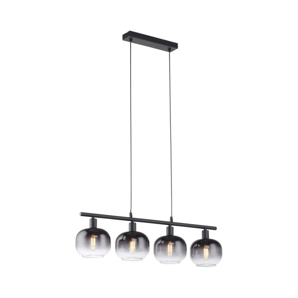 Black pendant lamp Zea 4-light