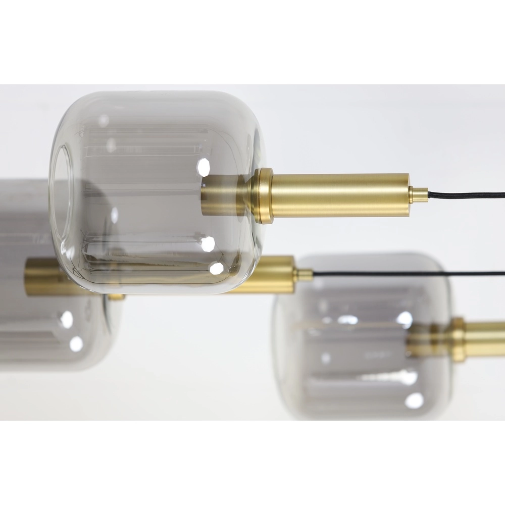 Vide pendant lamp Lekar 5x E27 - brass with smoke glass Light & Living 8717807604585