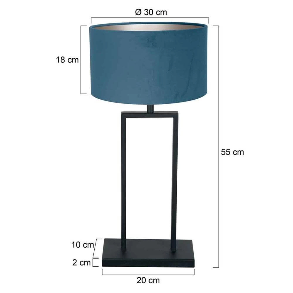 Table lamp 55cm Stang with blue hood Steinhauer 8712746174007