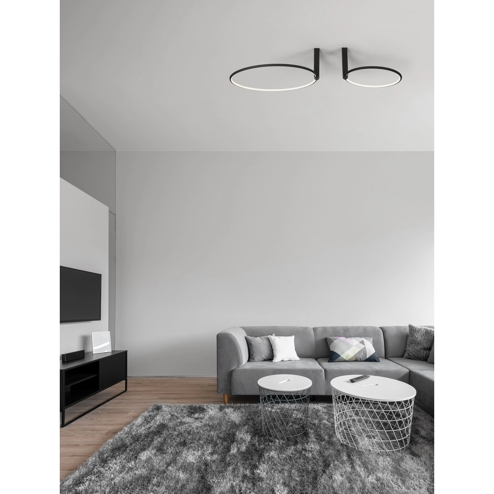 Design ceiling lamp Garve black Ø 40cm and Ø 60cm Lyora 5212017431837