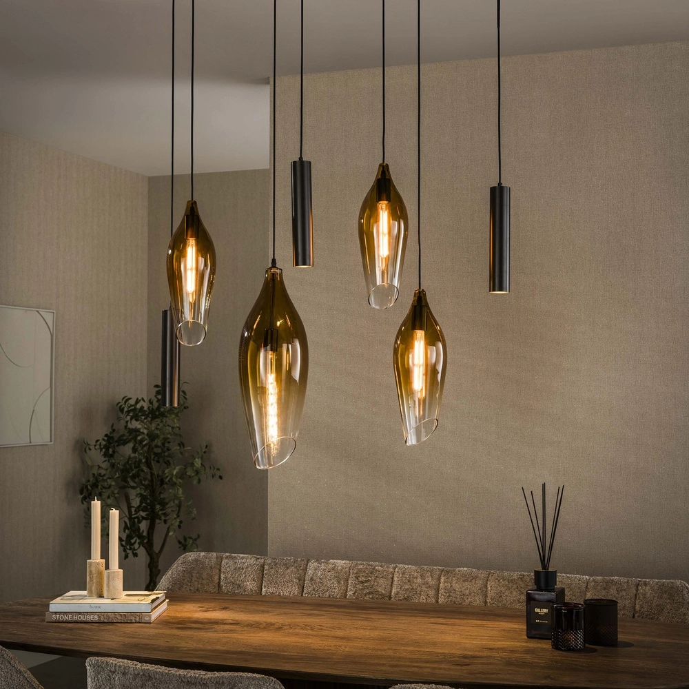 Stylish pendant lamp Cocoon with fading glass