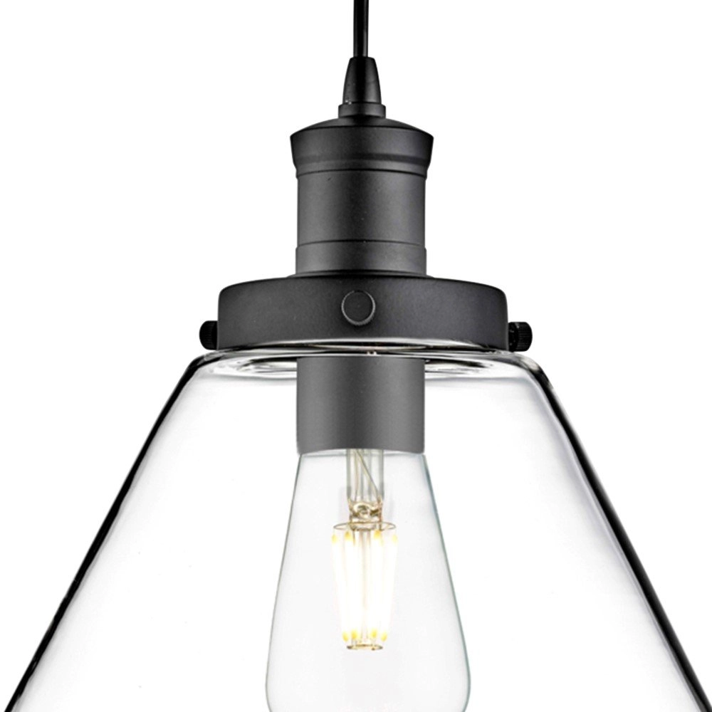 Pendant lamp Pyramid Ø 29cm black Searchlight 5053423057712