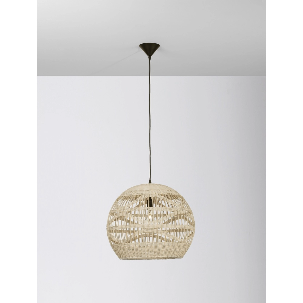 Rattan pendant lamp Marlo Ø 48.5cm ball