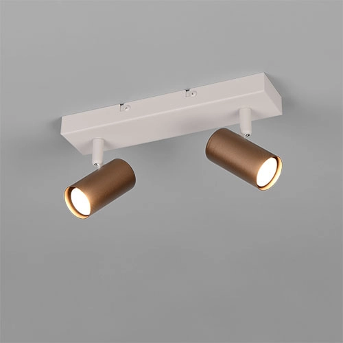 Surface-mounted spot Taryn 2-light mocha brown