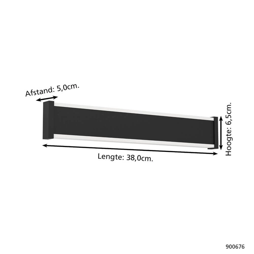Design wall lamp Neviano 38cm black Eglo 9008606261932