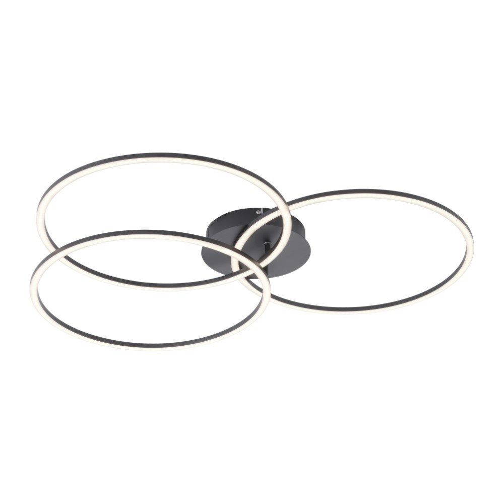 Modern ceiling lamp Ivanka 3-ring black