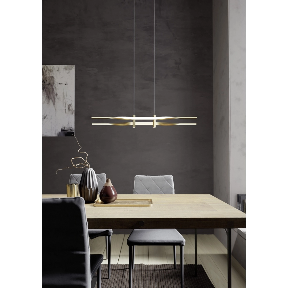 Sleek gold led pendant lamp Colmeal Eglo 9008606313648
