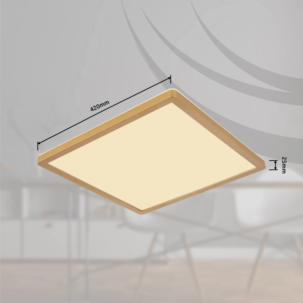 Ceiling light Sapana square 42cm gold Globo 9007371451432