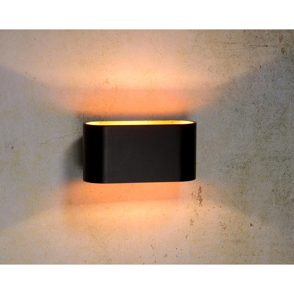 Wall lamp Xera 16cm black Lucide 5411212233684