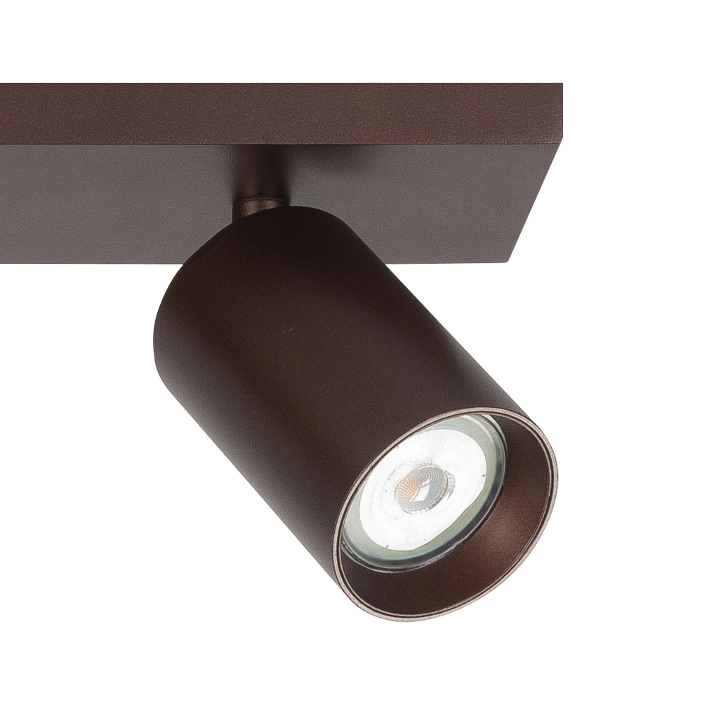 Surface-mounted spot Mila 2-light straight chocolate Highlight 8718379050442