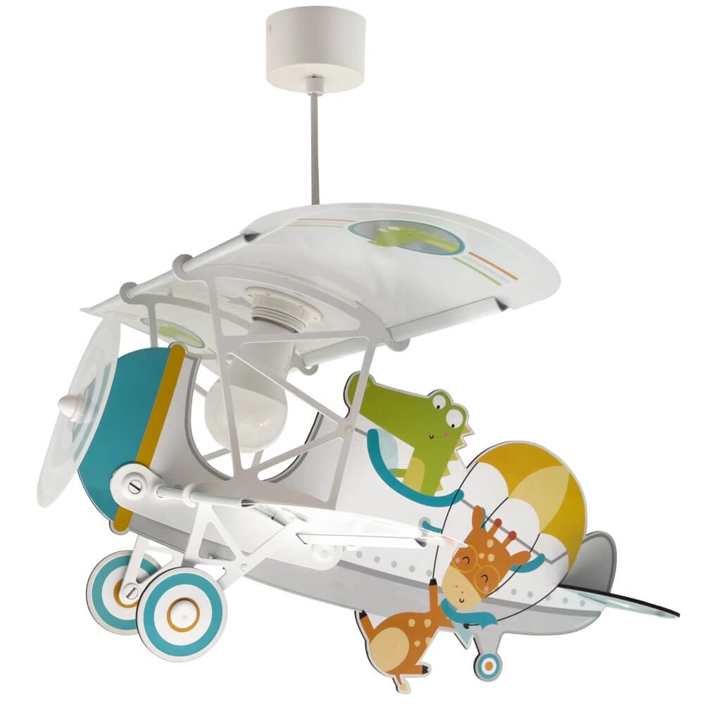 Children's pendant lamp Plane with crocodile