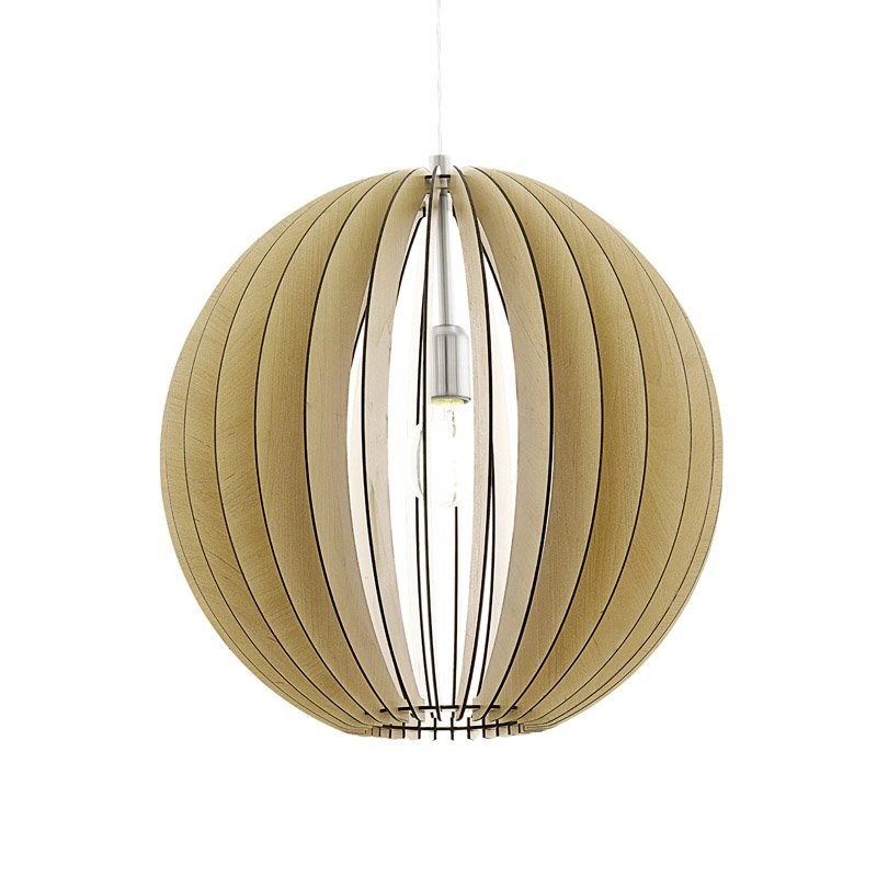 Pendant lamp Cossano 50cm mapple wood
