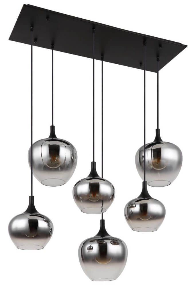Straight pendant lamp Maxy 6-light Globo 9007371435401