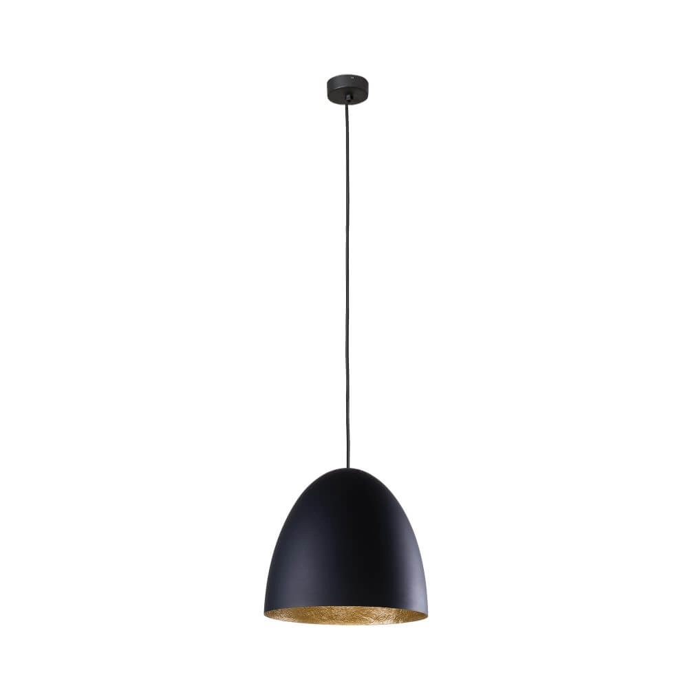 Black hanging lamp Egg M Ø 38cm Lyora 5903139902298