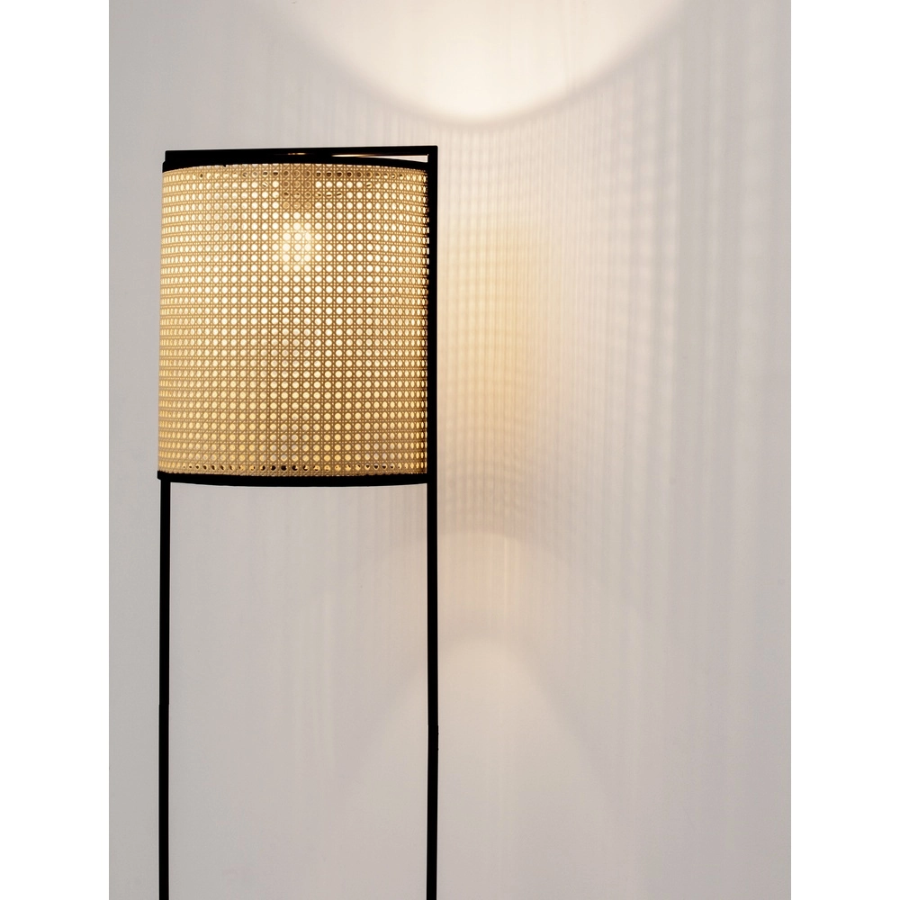 Floor lamp Erto black and rattan Lyora 5212017455840
