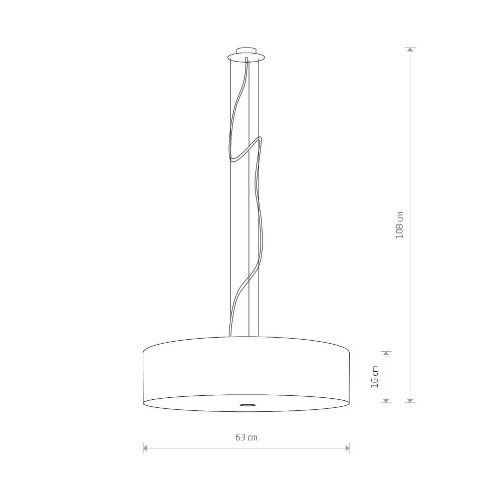 Black hanging lamp Viviane Ø 63cm Lyora 5903139677493