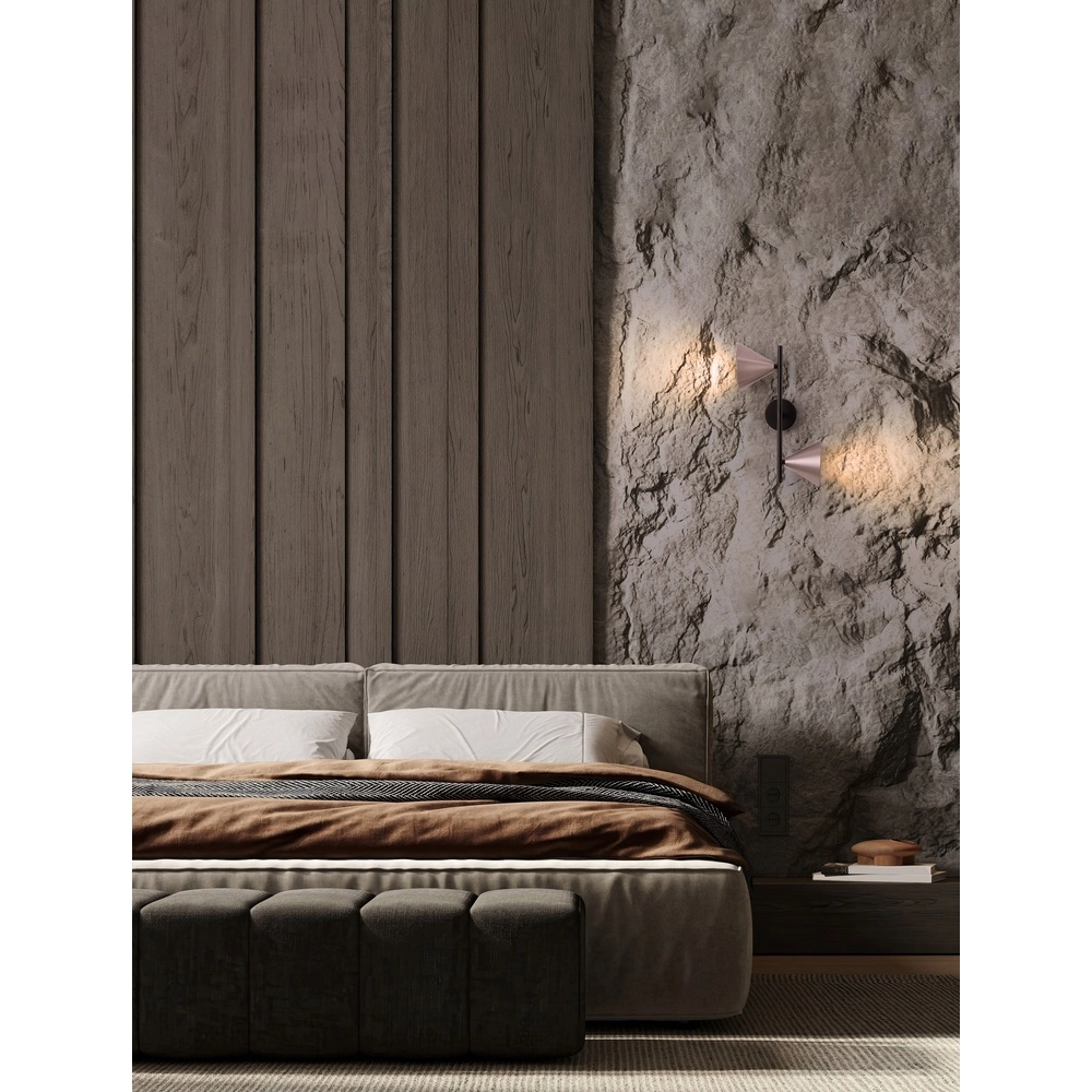 Wall lamp Conico Double black with coffee brown Lyora 5212017475404