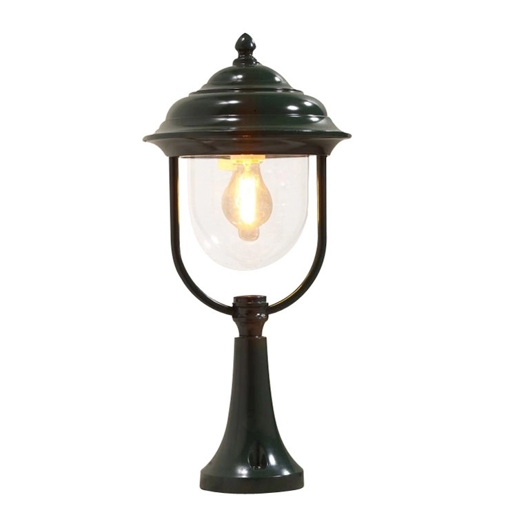 Classic pedestal lamp Parma Antique green