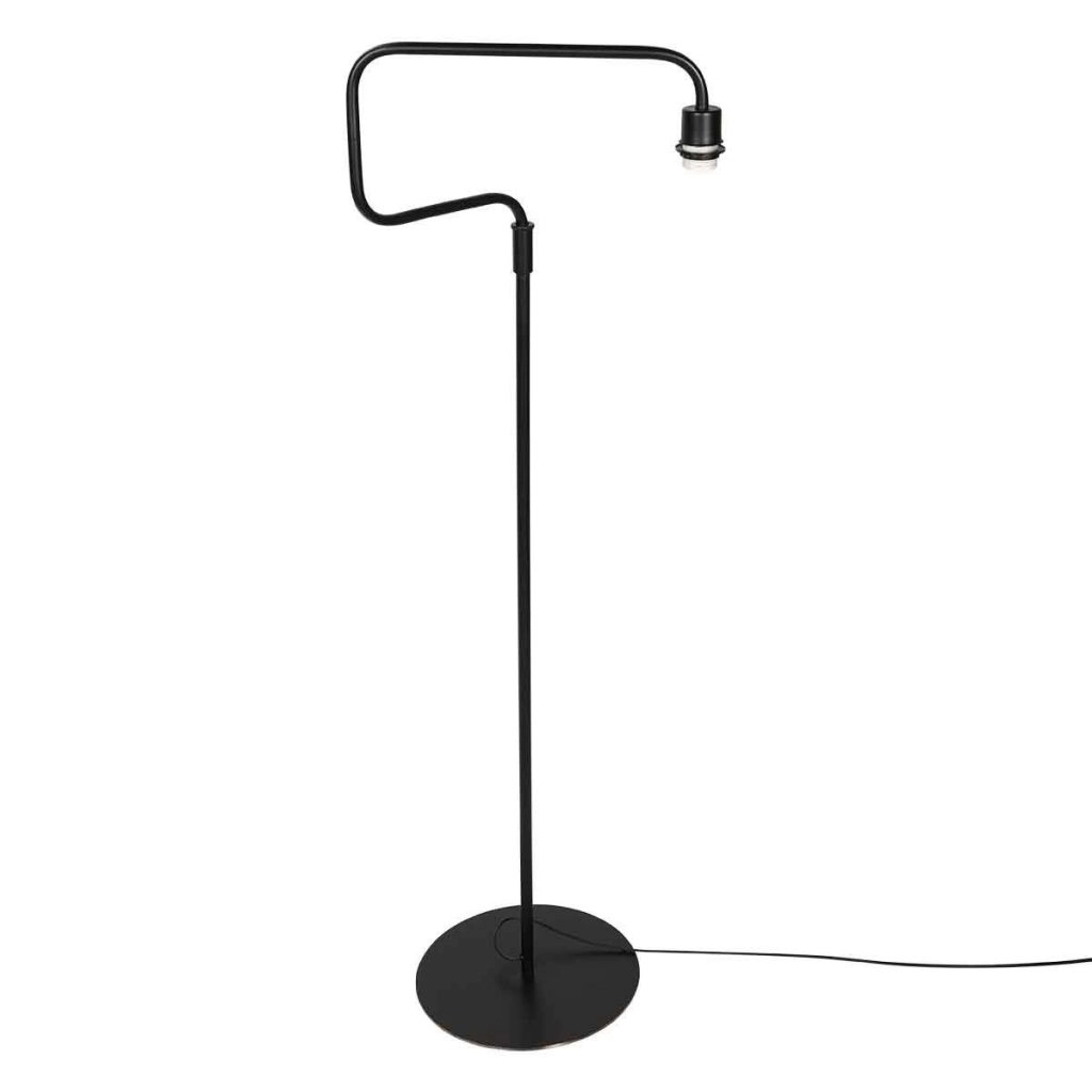 Black floor lamp Bloeba with cork cap Ø40cm Steinhauer 8712746180503