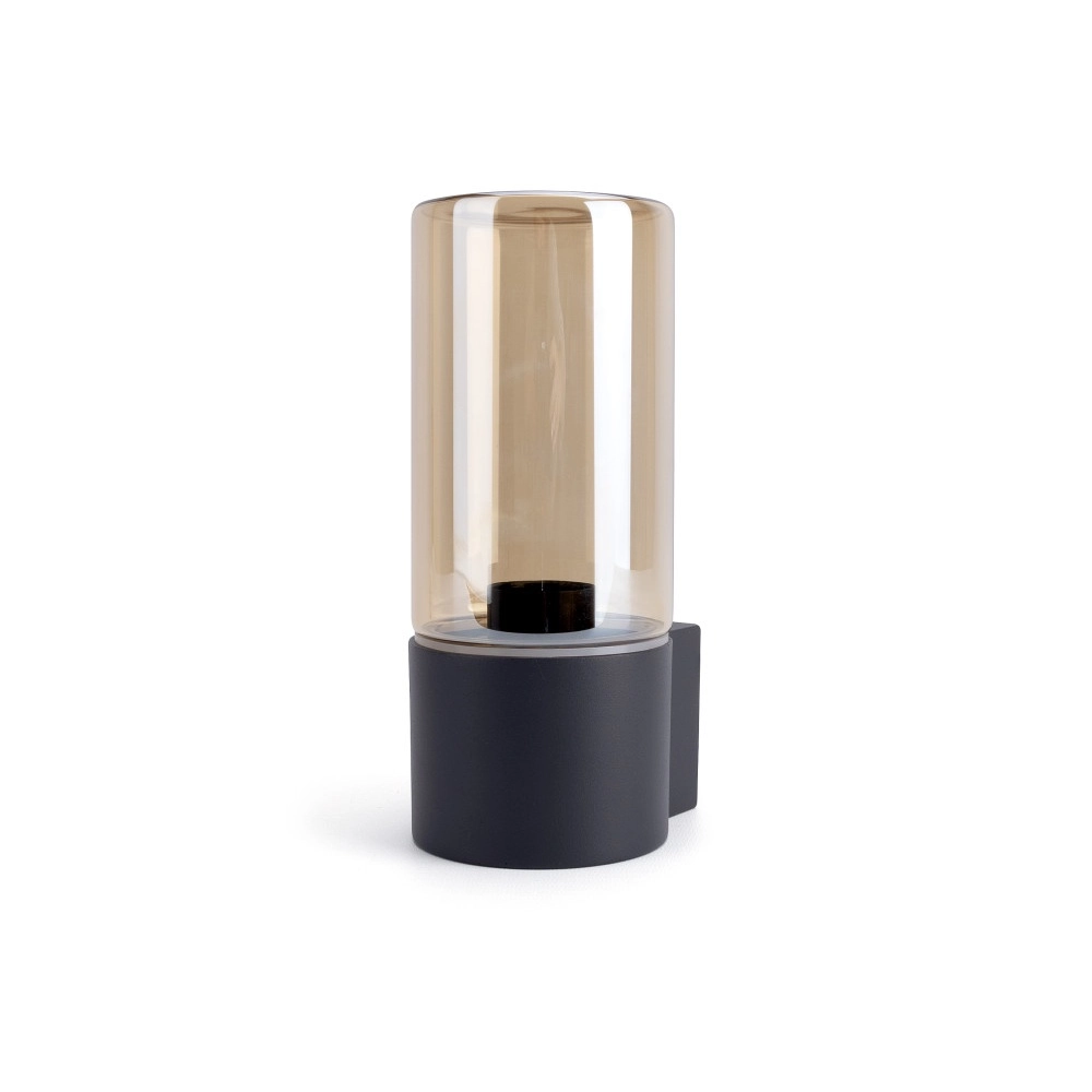 Cylinder wall lamp Winchester E27 - amber glass