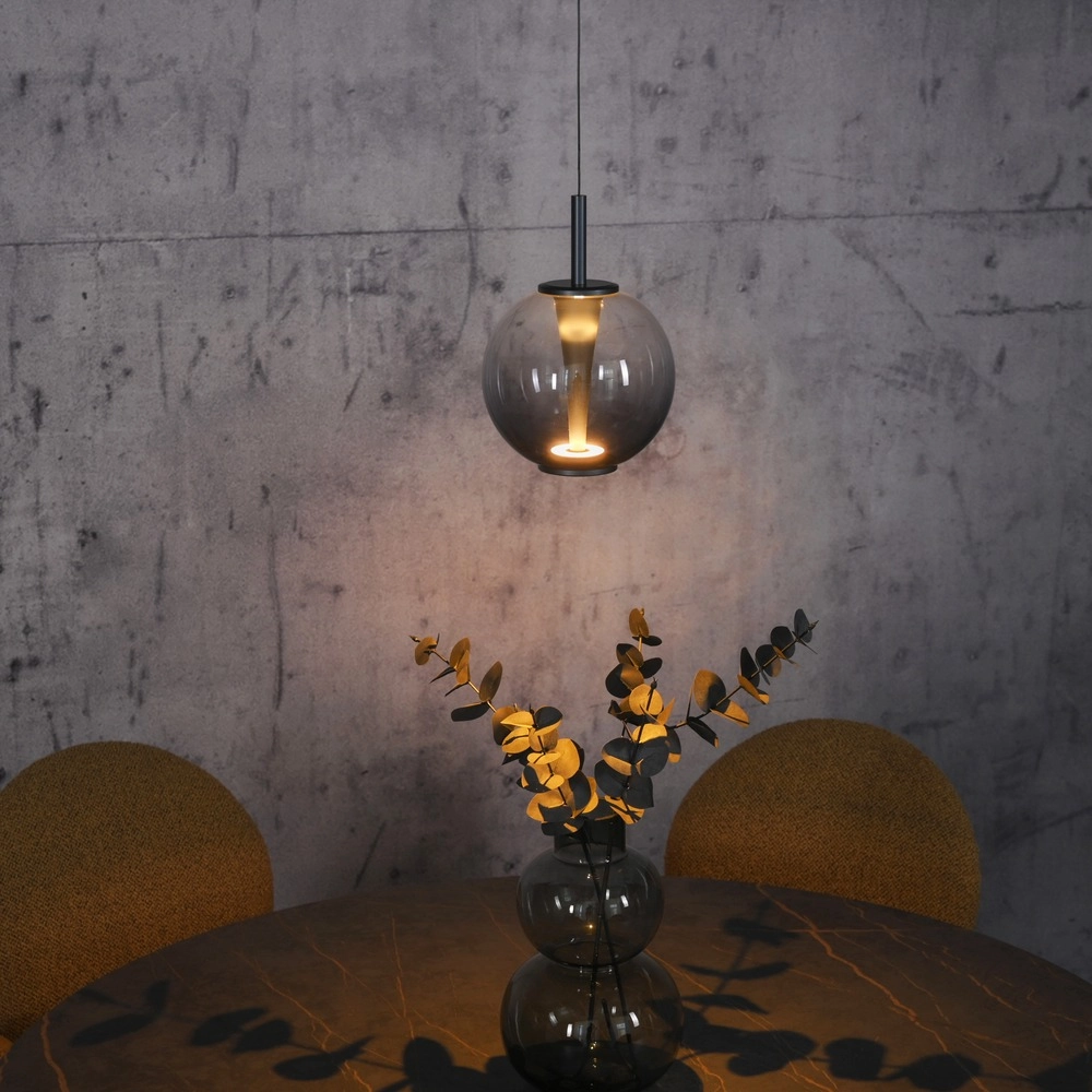 Led pendant light Pure Infinity with smoke glass - Ø 18cm Paul Neuhaus 4012248399033